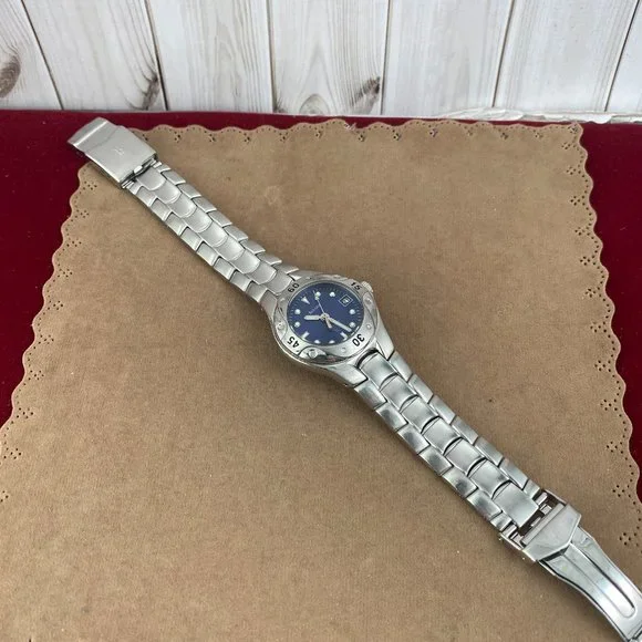 Bulova Watch Marine Star Satin Finish Stainless Steel Highly Polished Blue Watch - Picture 4 of 8